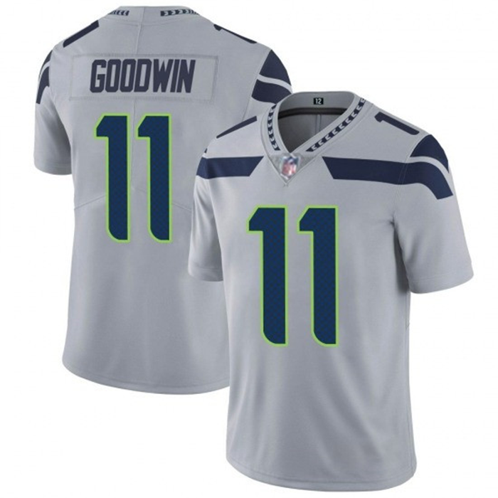 Men's Seattle Seahawks #11 Marquise Goodwin Grey Vapor Untouchable Limited Stitched Jersey